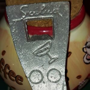 Vintage Beer Bottle Opener Metal Bikini Leg Martini Glass Salud from Spain